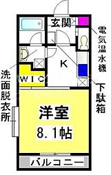 エスペランサ 1Kの間取図画像