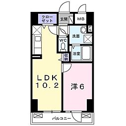 シオン八王子 1LDKの間取図画像