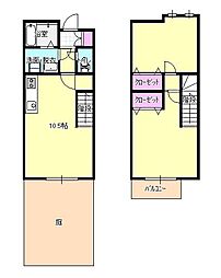 ルプティボア 2LDKの間取図画像