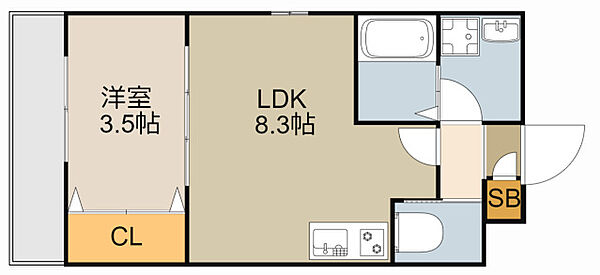 ジーメゾン寝屋川市秦町ルシェール ｜大阪府寝屋川市秦町(賃貸アパート1LDK・2階・29.18㎡)の写真 その2