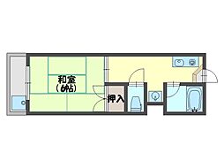 マンションからたち 1Kの間取図画像