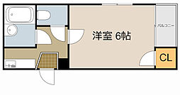 ロータリーマンション藤田町 1Kの間取図画像