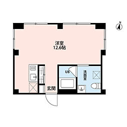 砧4丁目プロジェクト ワンルームの間取図画像