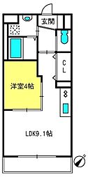 サン・ステージ 1LDKの間取図画像