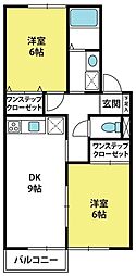 ドミールアルテミス 2DKの間取図画像