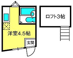 オクトハイツ ワンルームの間取図画像