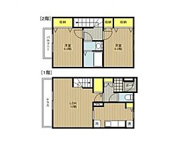 ヨーロピアンシャレーサカエ 2LDKの間取図画像
