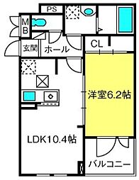 マグノーリエ 1LDKの間取図画像