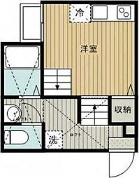 グリシーヌ岩槻本町 ワンルームの間取図画像