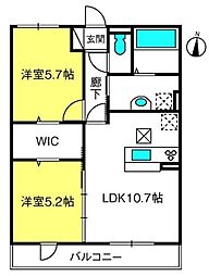 バンゴサン大宮 2LDKの間取図画像
