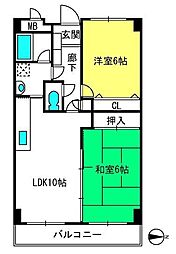 メイプルハウス 2LDKの間取図画像