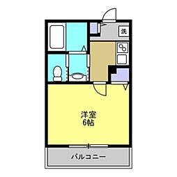 NAKS蓮田 1Kの間取図画像