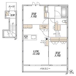 KRH‐I 2LDKの間取図画像