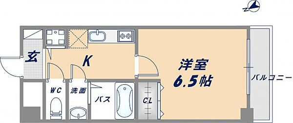 リバーサイド金岡五番館 612｜大阪府東大阪市金岡4丁目(賃貸マンション1K・6階・24.00㎡)の写真 その2