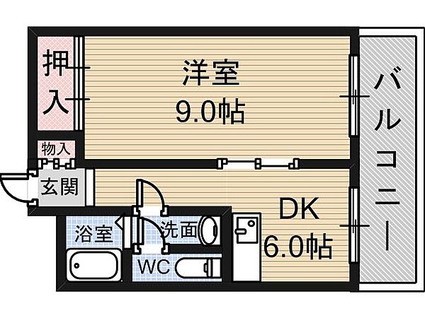 パークス布施リーフ ｜大阪府東大阪市三ノ瀬3丁目(賃貸マンション1DK・2階・33.00㎡)の写真 その2