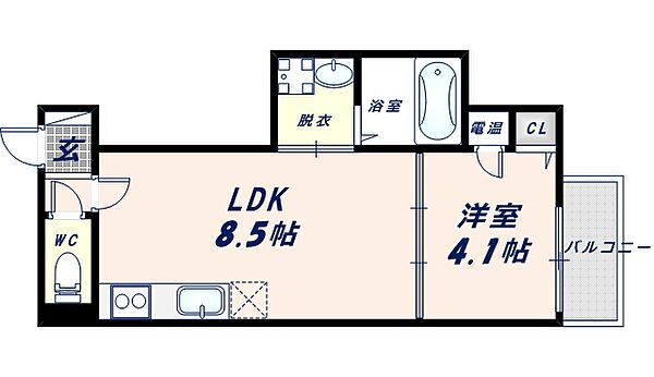 NEO SION ｜大阪府大阪市東成区大今里4丁目(賃貸アパート1LDK・3階・29.22㎡)の写真 その2