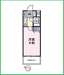 クリオ宮前平弐番館 1Kの間取図画像