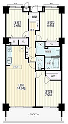 ライオンズマンション横浜常盤台 3LDKの間取図画像