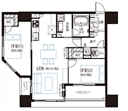 間取図画像 2LDK