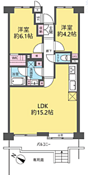 浦和パーク・ファミリアA棟 2LDKの間取図画像