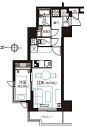 日神パレステージ西池袋 1LDKの間取図画像
