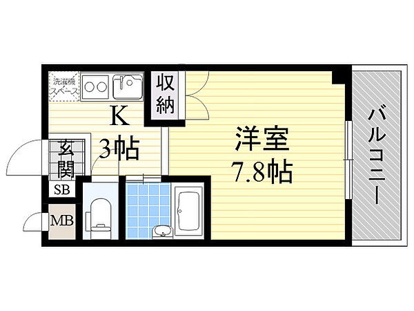 ＭＥＳＳＡＧＥ放出東 ｜大阪府大阪市鶴見区放出東２丁目(賃貸マンション1R・3階・21.96㎡)の写真 その2