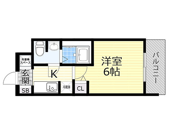 クレアート大阪トゥールビヨン ｜大阪府大阪市旭区清水５丁目(賃貸マンション1K・5階・20.40㎡)の写真 その2