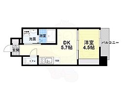 GARDENIA鶴見 10階1DKの間取り