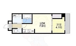 Osaka Metro今里筋線 新森古市駅 徒歩7分の賃貸マンション 5階1LDKの間取り