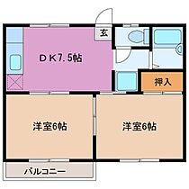 福嶋ハイツ 205 ｜ 三重県名張市赤目町丈六（賃貸アパート2DK・2階・39.74㎡） その2