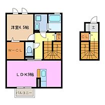 エムズ　モンピュール　I棟 203 ｜ 三重県名張市木屋町（賃貸アパート1LDK・2階・46.32㎡） その2