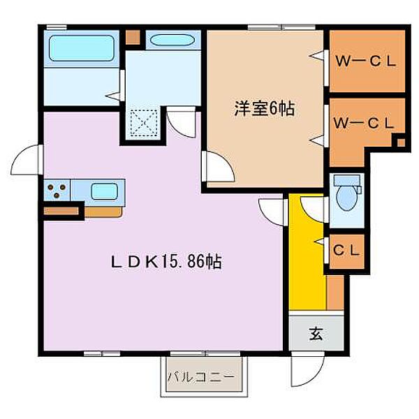 ヴィレッジ・エモンV 106｜三重県名張市下比奈知(賃貸アパート1LDK・1階・55.33㎡)の写真 その2