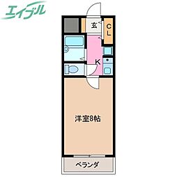 フラット立石（夏見） 3階1Kの間取り