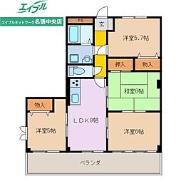 グランディール・雅 4LDKの間取図画像