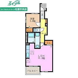 アルページュ 1LDKの間取図画像