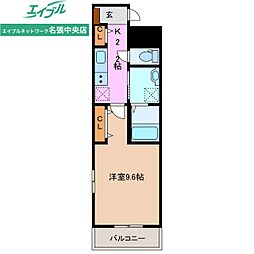 アルピチェーレ 1Kの間取図画像