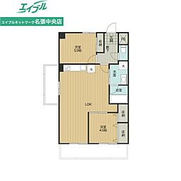 FORZAnabari 2LDKの間取図画像