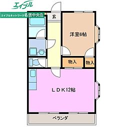 東駅前ビル 1LDKの間取図画像