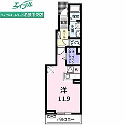 プレイスメゾン1 ワンルームの間取図画像