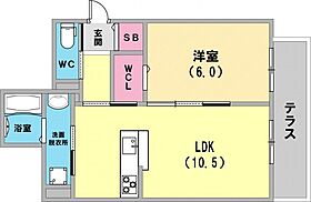 メゾン　ソルサリエンテ 102 ｜ 兵庫県神戸市中央区旗塚通3丁目（賃貸マンション1LDK・1階・45.39㎡） その2