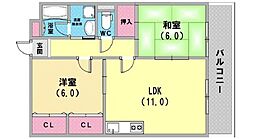 深江67番館 2LDKの間取図画像