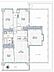 間取り：専有面積：９３．９９ｍ２　バルコニー面積：１４．２ｍ２　ルーフバルコニー面積：４４．５２ｍ２　６階角住戸　新規リノベーション済み