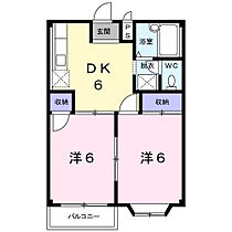 マロニエプラザ上三川Ａ 206 ｜ 栃木県河内郡上三川町しらさぎ3丁目5番地4（賃貸アパート2DK・2階・39.74㎡） その2