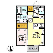 アドバンス 103 ｜ 茨城県筑西市直井（賃貸アパート1LDK・1階・29.25㎡） その2