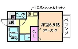 ハイム多摩2 1Kの間取図画像