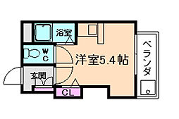 イーズマンションファイブ ワンルームの間取図画像