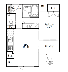 間取図画像 1LDK