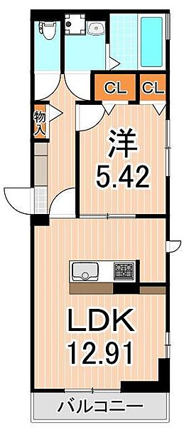 ＳＩＸＴＯＷＮ 305｜東京都足立区西加平2丁目(賃貸アパート1LDK・3階・45.48㎡)の写真 その2