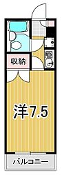 フラワーシティ 1Kの間取図画像