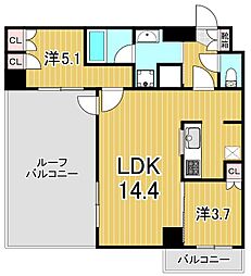 メトロステージ亀有 2LDKの間取図画像